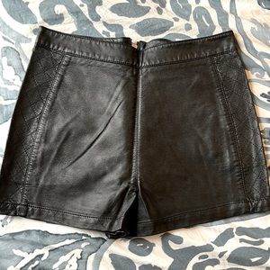 Faux Leather Shorts